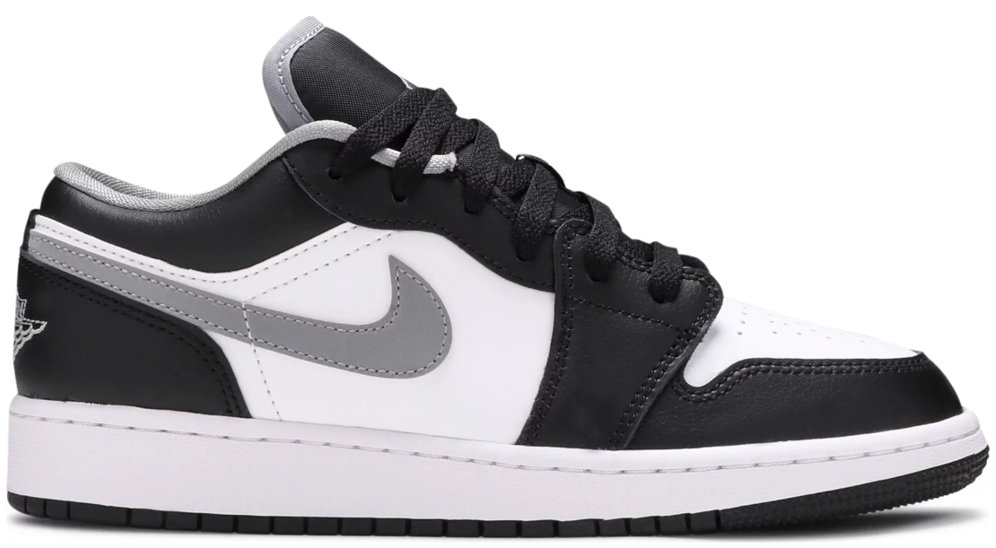 Jordan 1 Low Black White Grey GS