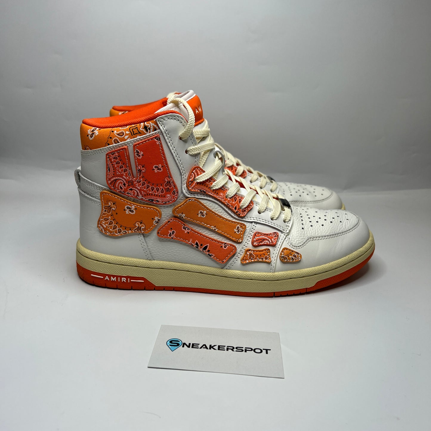 Amiri Skl Hi Top White Orange