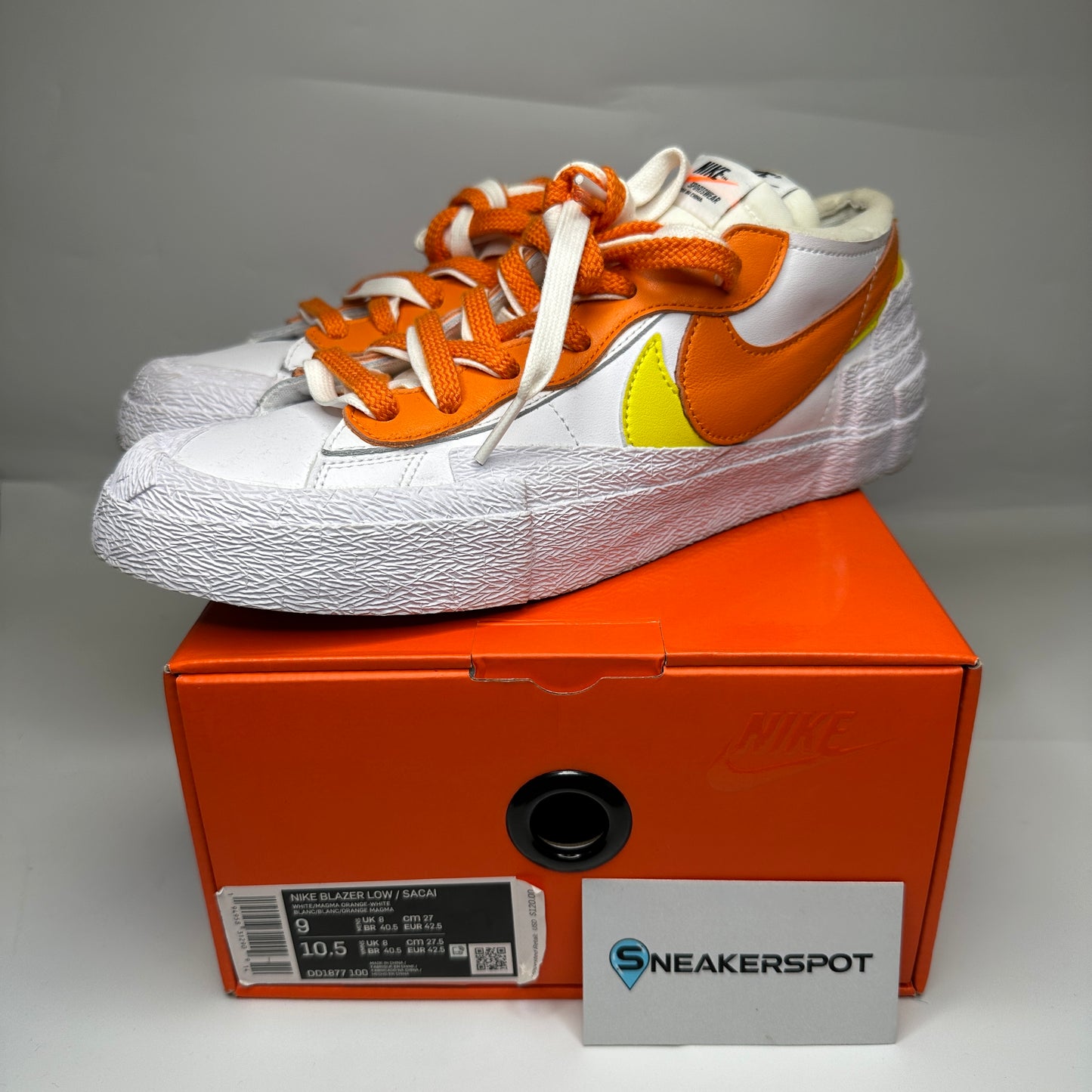Nike Blazer Low x Sacai White Orange