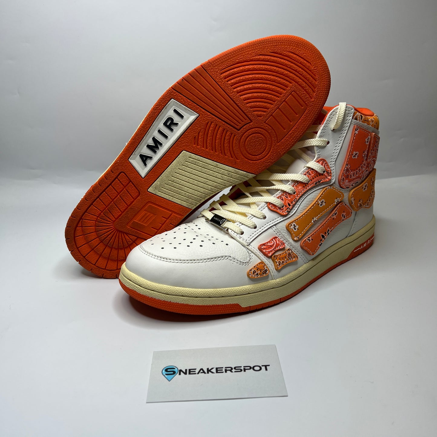 Amiri Skl Hi Top White Orange