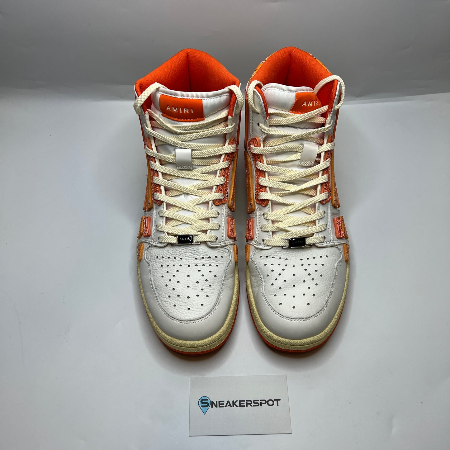 Amiri Skl Hi Top White Orange
