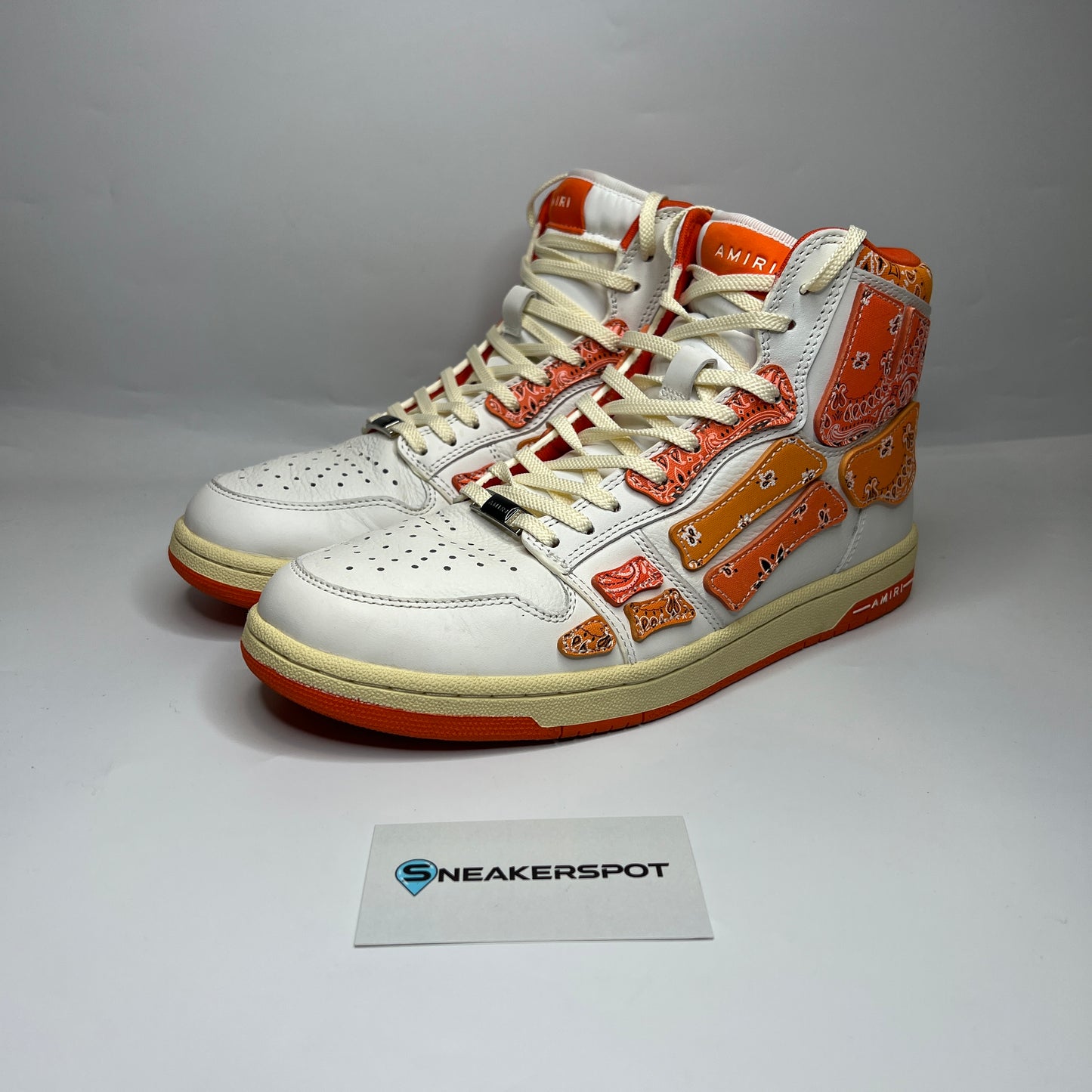 Amiri Skl Hi Top White Orange