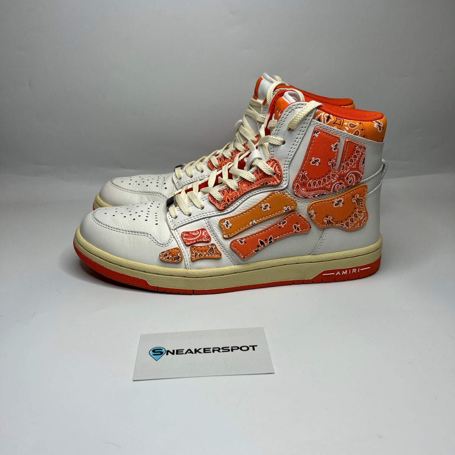 Amiri Skl Hi Top White Orange