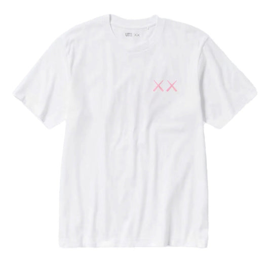 KAWS x UNIQLO White Pink T Shirt